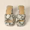 image:imageAmazon Essentials Womens Platform Block Heel Mule SandalsGrey Faux Snakeskin