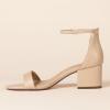 image:imageAmazon Essentials Womens Two Strap Ankle Strap Block Heel SandalBeige Faux Leather