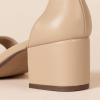 image:imageAmazon Essentials Womens Two Strap Ankle Strap Block Heel SandalBeige Faux Leather