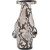 image:imageAmazon Essentials Womens Two Strap Ankle Strap Block Heel SandalBlack White Faux Snake Skin