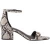 image:imageAmazon Essentials Womens Two Strap Ankle Strap Block Heel SandalBlack White Faux Snake Skin
