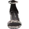 image:imageAmazon Essentials Womens Two Strap Ankle Strap Block Heel SandalBlack White Faux Snake Skin