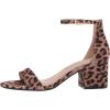 image:imageAmazon Essentials Womens Two Strap Ankle Strap Block Heel SandalRose Leopard