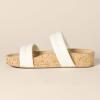 image:imageAmazon Essentials Womens Two Strap Slide Cork SandalsWhite