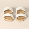 image:imageAmazon Essentials Womens Two Strap Slide Cork SandalsWhite