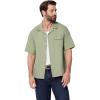 image:imageAmazon Essentials Mens RelaxedFit Short Sleeve Linen Blend ShirtDark Sage Green
