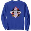 image:imageAmazon Essentials Mickey and Minnie Smiling in Love Valentines Day SweatshirtRoyal Blue