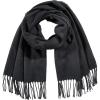 image:imageAmazon Essentials Unisex Adults Oversized Woven Scarf with FringeBlack