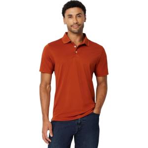 image:imageAmazon Essentials Mens Moisture Wicking Golf Polo Shirt Short Sleeve SlimFit QuickDryBrick Red