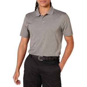 image:imageAmazon Essentials Mens Moisture Wicking Golf Polo Shirt Short Sleeve SlimFit QuickDryDark Grey Heather