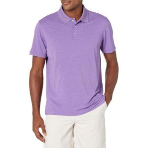 image:imageAmazon Essentials Mens Moisture Wicking Golf Polo Shirt Short Sleeve SlimFit QuickDryPurple Heather