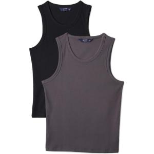 image:imageAmazon Essentials Mens SlimFit Ribbed TankCharcoalBlack