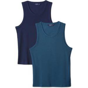 image:imageAmazon Essentials Mens SlimFit Ribbed TankNavy BlazerDark Blue