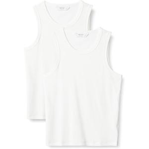 image:imageAmazon Essentials Mens SlimFit Ribbed TankWhite