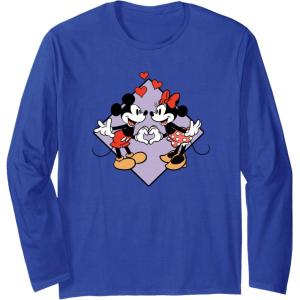 image:imageAmazon Essentials Mickey and Minnie Smiling in Love Valentines Day Long Sleeve TShirtRoyal Blue