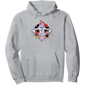 image:imageAmazon Essentials Mickey and Minnie Smiling in Love Valentines Day Pullover HoodieHeather Grey