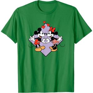 image:imageAmazon Essentials Mickey and Minnie Smiling in Love Valentines Day Short Sleeve TShirtKelly Green