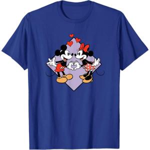 image:imageAmazon Essentials Mickey and Minnie Smiling in Love Valentines Day Short Sleeve TShirtRoyal Blue