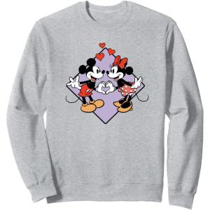image:imageAmazon Essentials Mickey and Minnie Smiling in Love Valentines Day SweatshirtHeather Grey