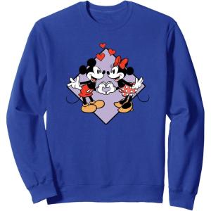image:imageAmazon Essentials Mickey and Minnie Smiling in Love Valentines Day SweatshirtRoyal Blue