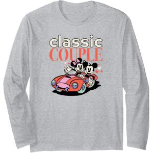 image:imageAmazon Essentials Mickey and Minnie Valentines Day Classic Couple Long Sleeve TShirtHeather Grey