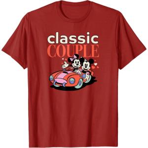 image:imageAmazon Essentials Mickey and Minnie Valentines Day Classic Couple TShirtCranberry Red