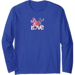 image:imageAmazon Essentials Stitch and Angel Love Valentines Day Long Sleeve TShirtRoyal Blue