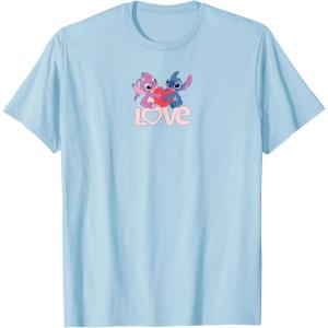 image:imageAmazon Essentials Stitch and Angel Love Valentines Day TShirtBaby Blue