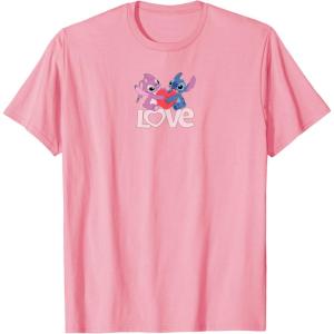 image:imageAmazon Essentials Stitch and Angel Love Valentines Day TShirtPink