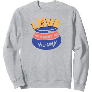 image:imageAmazon Essentials Winnie the Pooh Love As Sweet As Hunny Valentines Day SweatshirtHeather Grey