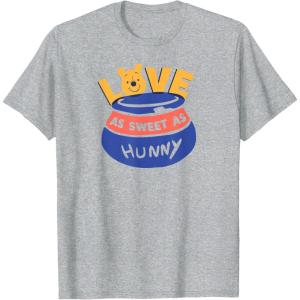 image:imageAmazon Essentials Winnie the Pooh Love As Sweet As Hunny Valentines Day TShirtHeather Grey
