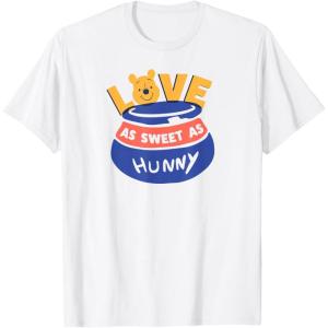 image:imageAmazon Essentials Winnie the Pooh Love As Sweet As Hunny Valentines Day TShirtWhite