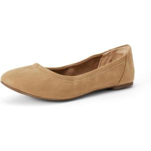 image:imageAmazon Essentials Womens Belice Comfortable SlipOn Ballet Flats ShoesTan Microsuede