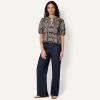 image:imageAmazon Essentials Womens Cotton Sateen RelaxedFit Peplum BlouseDark Maroon Bandana Pattern