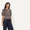 image:imageAmazon Essentials Womens Cotton Sateen RelaxedFit Peplum BlouseDark Maroon Bandana Pattern