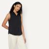 image:imageAmazon Essentials Womens RegularFit Sleeveless ButtonDown BlouseBlack