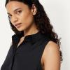 image:imageAmazon Essentials Womens RegularFit Sleeveless ButtonDown BlouseBlack