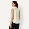 image:imageAmazon Essentials Womens RegularFit Sleeveless ButtonDown BlouseEggshell White