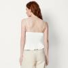 image:imageAmazon Essentials Womens RegularFit Smocked Cotton Stretch Poplin TankBright White