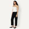 image:imageAmazon Essentials Womens RegularFit Smocked Cotton Stretch Poplin TankBright White