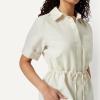 image:imageAmazon Essentials Womens RelaxedFit Linen Blend Wide Sleeve Shirt with Adjustable Waist BlackLight Beige