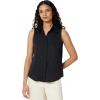image:imageAmazon Essentials Womens RegularFit Sleeveless ButtonDown BlouseBlack