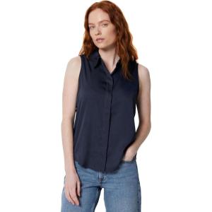 image:imageAmazon Essentials Womens RegularFit Sleeveless ButtonDown BlouseNavy