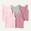 image:imageAmazon Essentials Girls Cotton Jersey Tank Top Undershirt Pack of 5Mauve  Pale Pink  Heather Grey