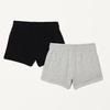 image:imageAmazon Essentials Girls and Toddlers French Terry SweatShortsBlackLight Grey Heather