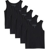 image:imageAmazon Essentials Girls Cotton Jersey Tank Top Undershirt Pack of 5Black