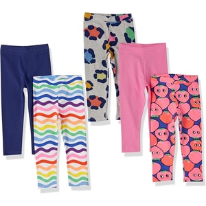 image:imageAmazon Essentials Girls and Toddlers Cotton Stretch Leggings5pack Rainbow Berries