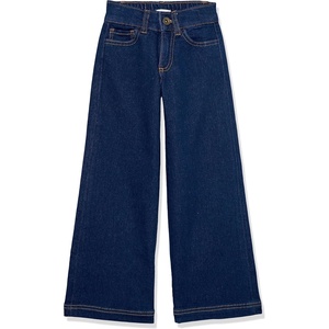 image:imageAmazon Essentials Girls and Toddlers Wide Leg Jeans with Elastic WaistDark Indigo