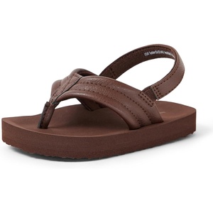 image:imageAmazon Essentials Unisex Toddlers Flip Flop Sandals with Backstrap for Boys and GirlsBrown