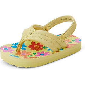 image:imageAmazon Essentials Unisex Toddlers Flip Flop Sandals with Backstrap for Boys and GirlsYellow Flower